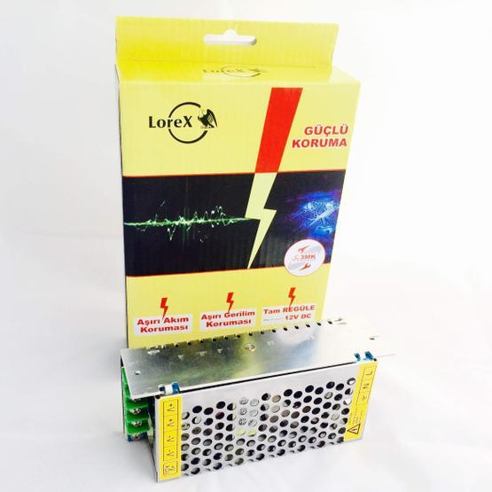 Lorex LR-GUCSW10 12V 10A Metal Kasa Adaptör Powerline Adaptör Fiyatı