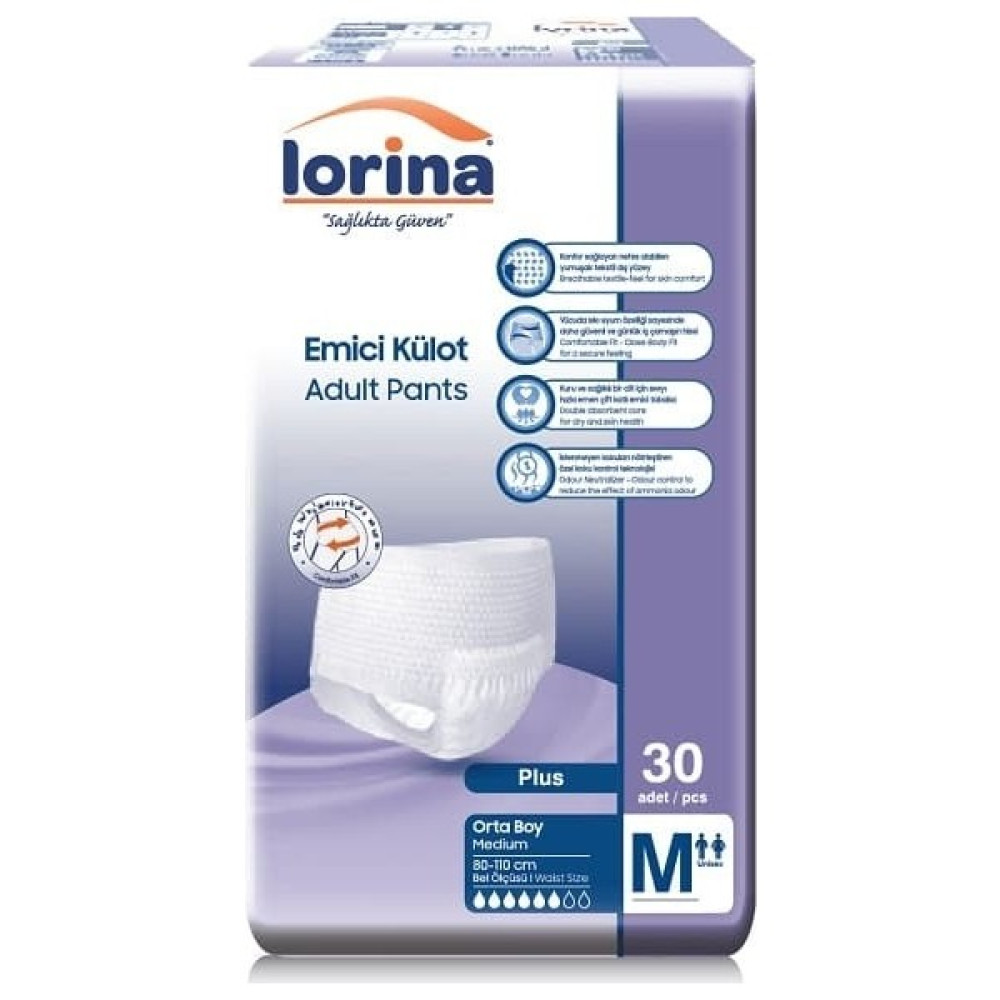 Lorina Emici Külot Hasta Bezi Medium 60 Adet - M Hasta Bezleri ve Temizliği Fiyatı