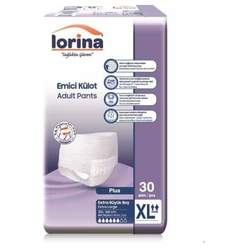 Lorina Emici Külot Hasta Bezi Xlarge 60 Adet - XL Hasta Bezleri ve Temizliği Fiyatı