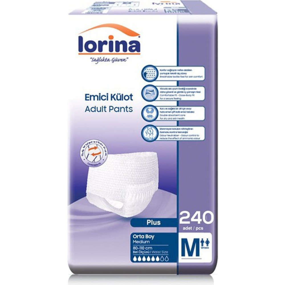 Lorina Emici Külot Yetişkin Hasta Bezi Medium 240 Adet Hasta Bezleri ve Temizliği Fiyatı