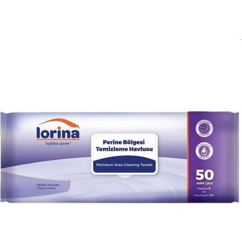 Lorina Extra Geniş Perine Bölgesi Temizleme Havlusu 50'li 1 Paket Hasta Bezleri ve Temizliği Fiyatı