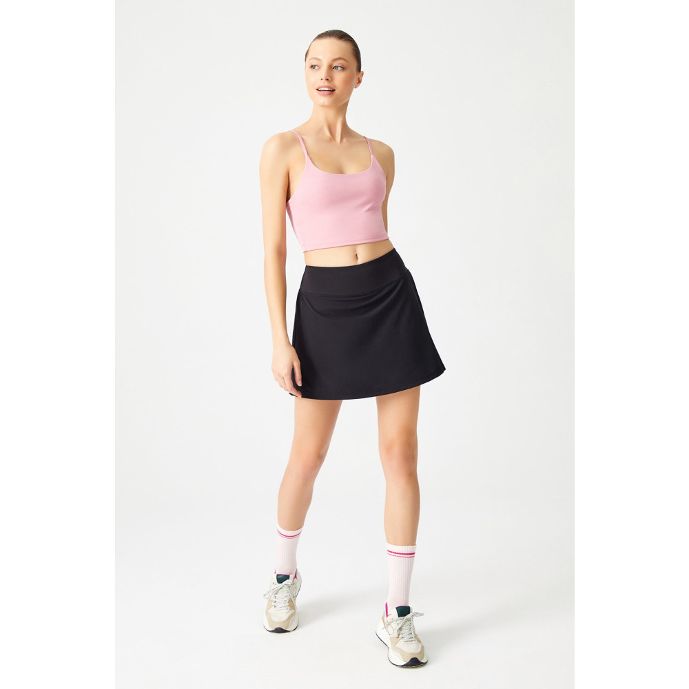 LOS OJOS Siyah 2 Katmanlı Tenis Eteği - Şort Etek - Spor Etek XL Beden Giyim (Outdoor) Fiyatı