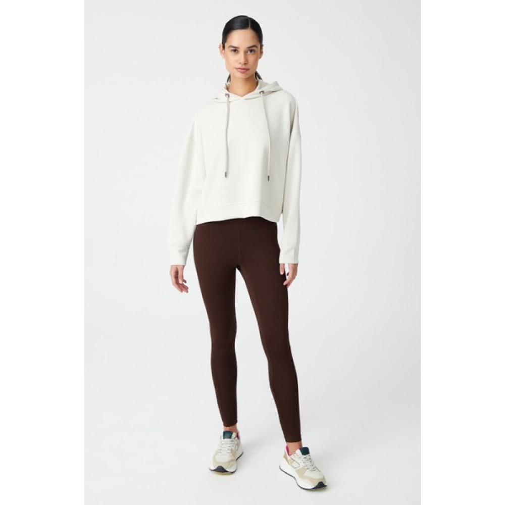 Los Ojos Taş Kapüşonlu Yumuşak Dokulu Crop Sweatshirt Cropped Sweat Bayan Sweatshirt Fiyatı