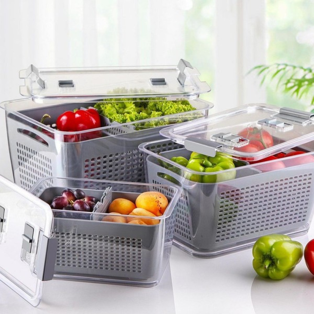 Lossa Süzgeçli ve Bölmeli 3'lü Organizer Set Saklama Kapları Fiyatı