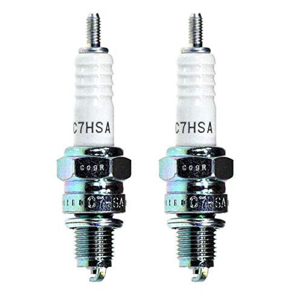 Lot of 2 NGK Standard Non-Resistor Spark Plug 4629 C7HSA for 50cc 110cc 150cc Motorcycle ATV Dirt Pit Bike Go Kart Quad Honda Yamaha Kawasaki Suzuki Bristol