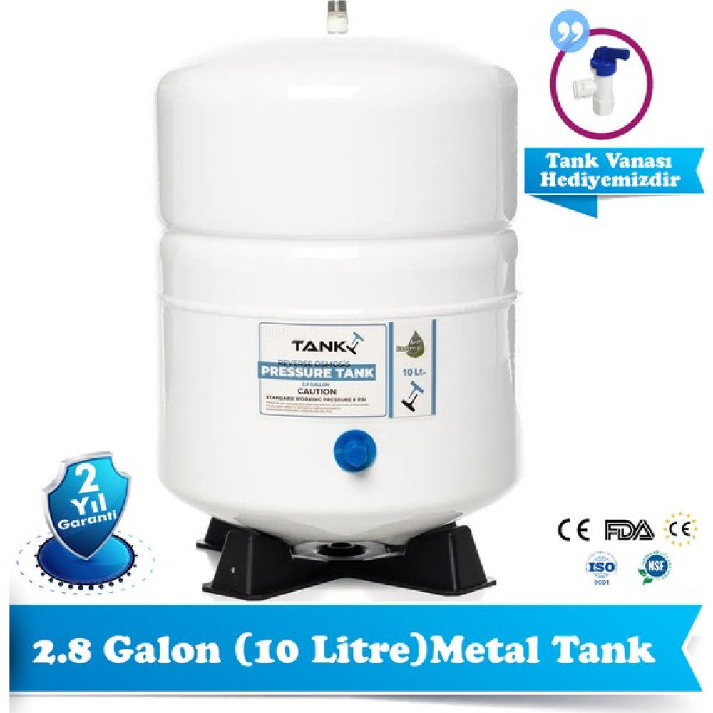 lotto filters Tüm Su Arıtma Cihazlarına Uyumlu 2,8 Galon (10 Lt) Metal Tank Bahçe Makinesi Fiyatı