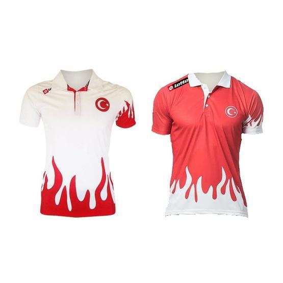 Lotto R0294 Kırmızı - Beyaz T Shirt