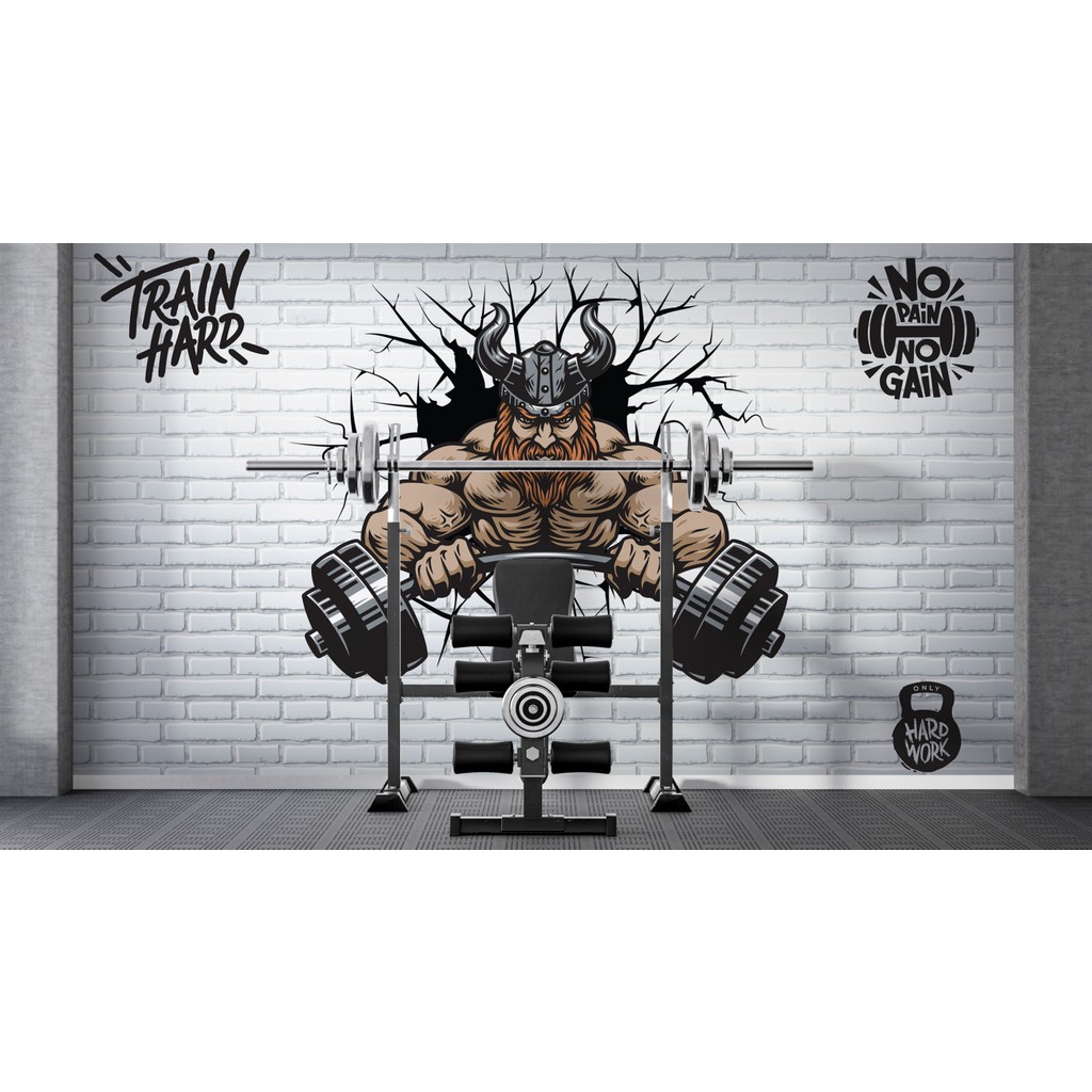 Lotus Aura Vikingli Fitness Gym Salonu Duvar Kağıdı, Vikingli Spor Salonu Duvar Resmi - Beyaz - 100 x 100 cm SSD / Solid State Drive Fiyatı