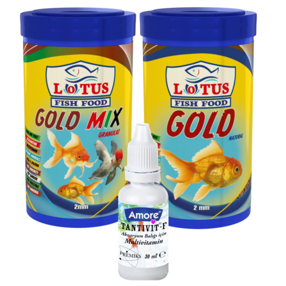 Lotus Japon Baligi Yem Vitamin Seti, 100 Ml Gold Natural, 100 Ml Gold Mix Evcil Hayvan Ürünleri Fiyatı