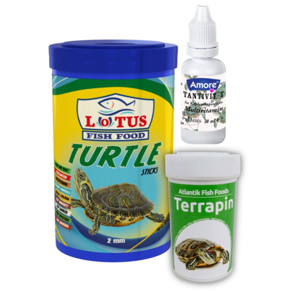 Lotus Kaplumbaga Yemi 1000Ml, Terrapin 100 Ml Turtle Sticks, Multivitamin Seti Evcil Hayvan Ürünleri Fiyatı