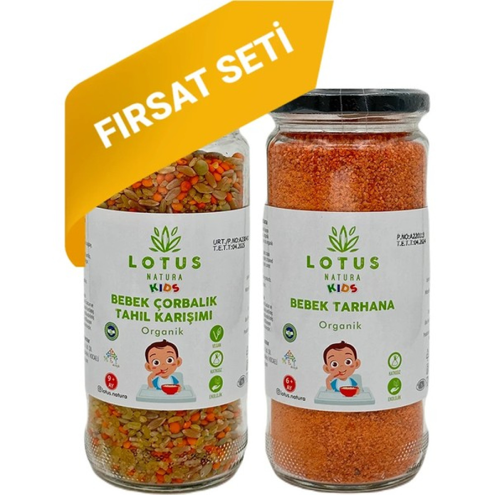 Lotus Natura Bebek Çorbalık Tahıl Karışımı- Bebek Tarhana Seti +9 Ay Bebek Mamaları Fiyatı
