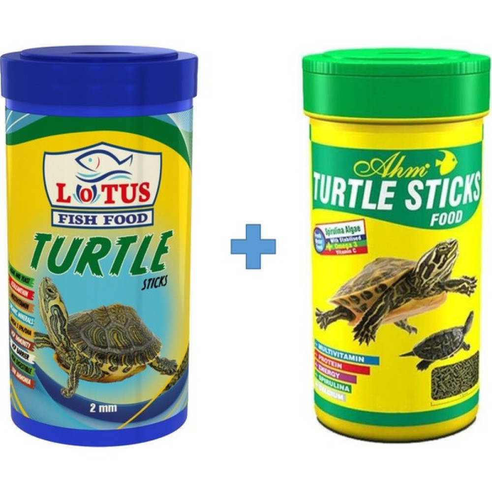 Lotus Turtle Sticks 250 ml + Ahm Turtle 250 ml Kutu Sürüngen Kaplumbağa Yemi Oto Boyaları Fiyatı