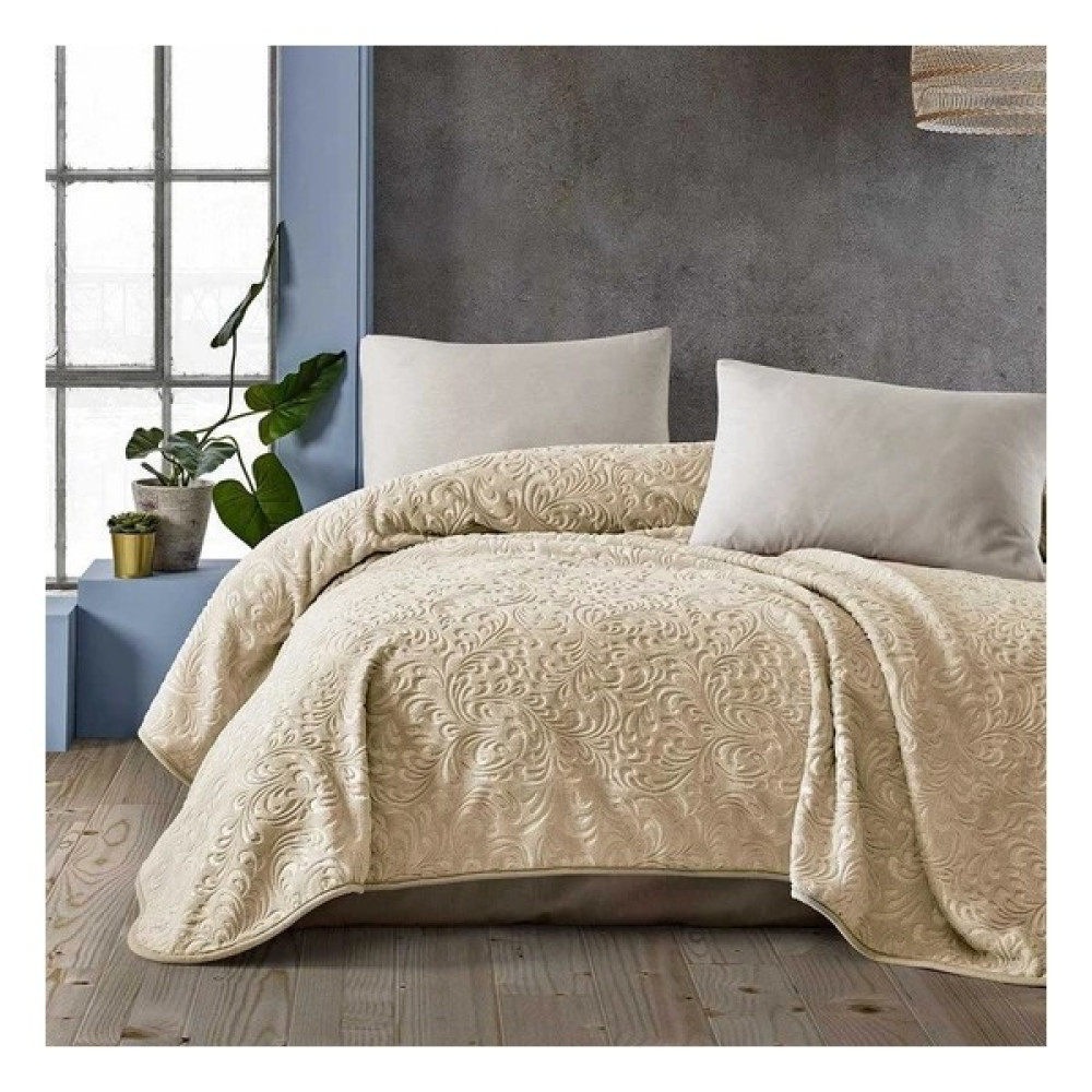 Lotushalı Merinos Elegans Çift Kişilik Battaniye Emboss - 220 x 240 cm - Kahverengi Battaniye Fiyatı