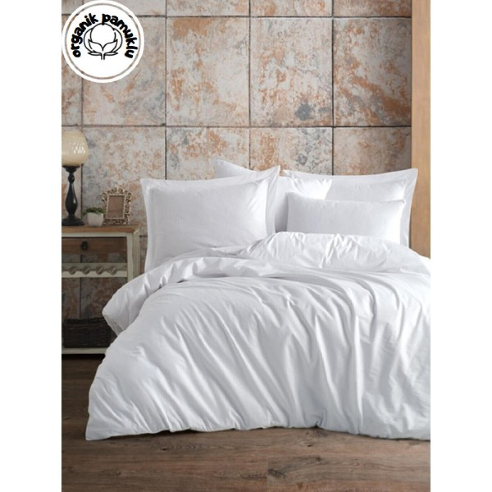 lotusline Home Ranforce Lüks Pamuklu Çift Kişilik Nevresim Takımı - Beyaz - 200 x 220 cm Nevresim Takımı Fiyatı