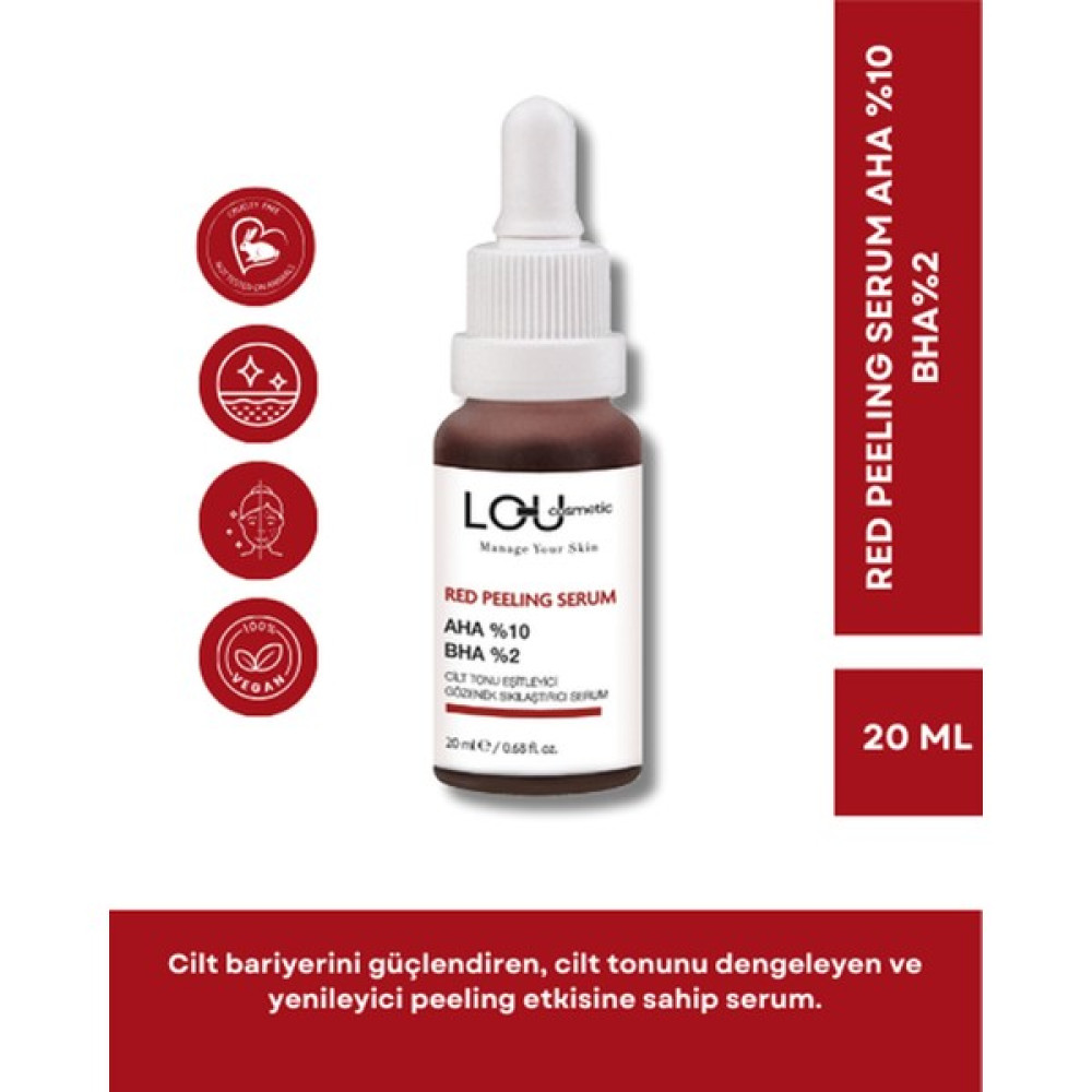 Lou Cosmetic Aha-Bha Serum Red Peeling 20 ml Oto Boyaları Fiyatı