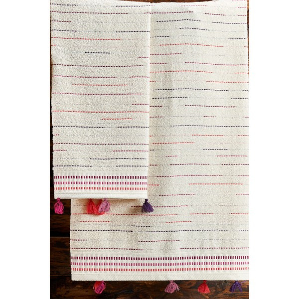 Louis Marie | 50 x 90 + 70 x 140 cm | Carna | Ponponlu | %100 Pamuk | Desert | Banyo Havlu Seti - 70 x 140 cm - 50 x 90 cm - Kahve Banyo Havlusu Fiyatı