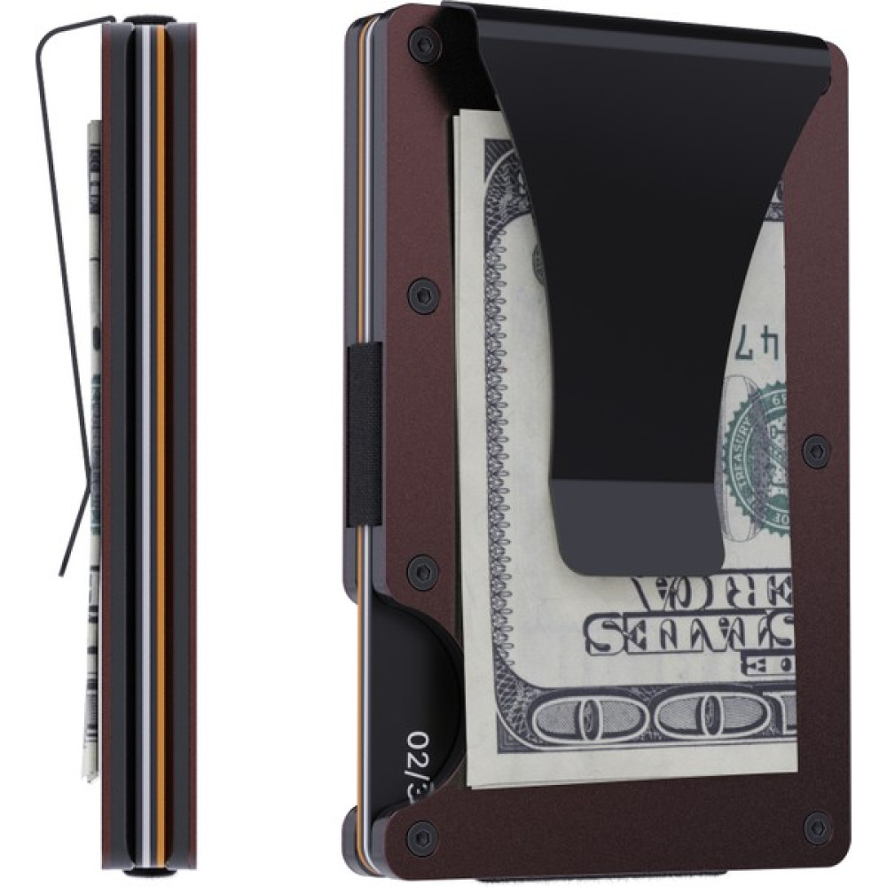 Louise Motto Cardx Burano Clips Minimalist Cüzdan Metal Kartlık Rfid Koruma (Kahve) Erkek Kartlık Fiyatı