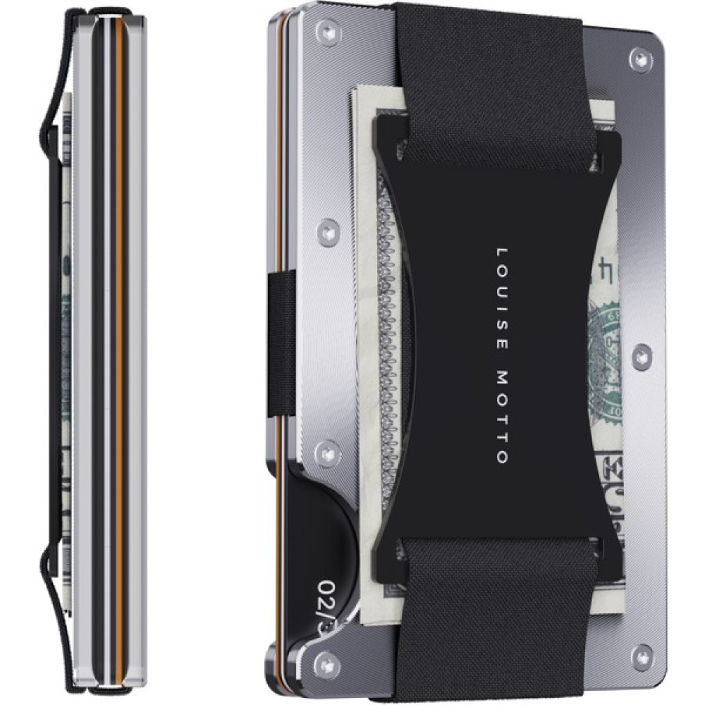 Louise Motto - Cardx - Shine Strap - Yeni Nesil Minimalist Cüzdan, Kartlık - Rfid Blocking, Kadın & Erkek (Gümüş) Erkek Cüzdan Fiyatı