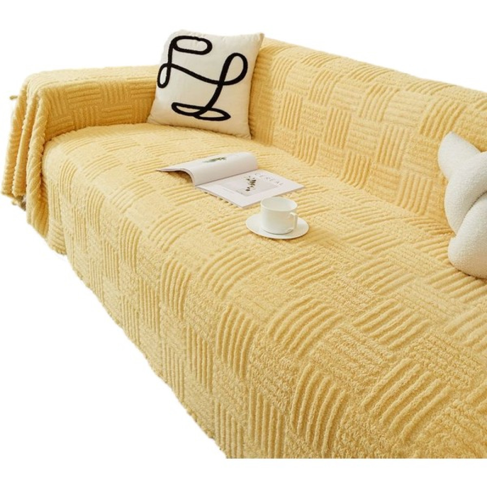 Louisea Basit Kanepe Örtüsü Bez Havlu Peluş Kanepe Örtüsü Her Şey Dahil (Yurt Dışından) - Sarı - 180 x 130 cm Koltuk & Kanepe Örtüsü Fiyatı