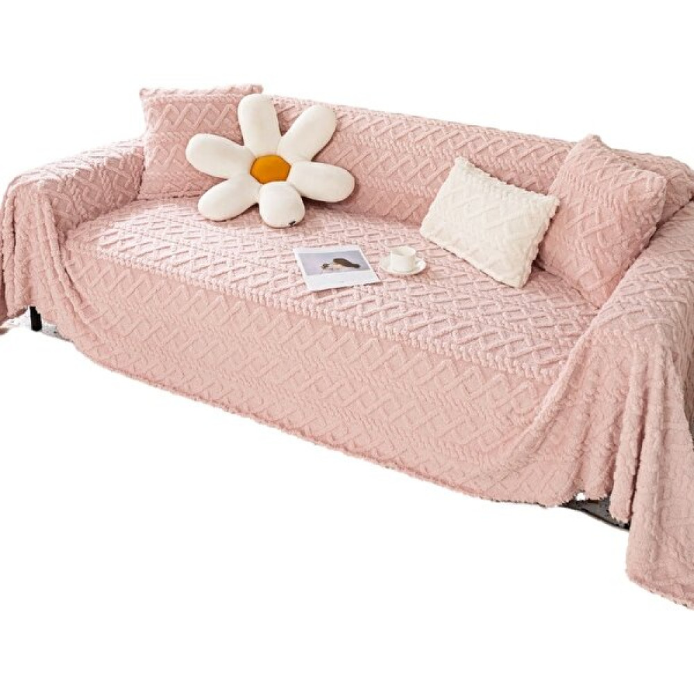 Louisea Jakarlı Kadife Kanepe Örtüsü Sıcak Kanepe Örtüsü Yastık Battaniye Pembe (Yurt Dışından) - 180 x 180 cm Koltuk & Kanepe Örtüsü Fiyatı