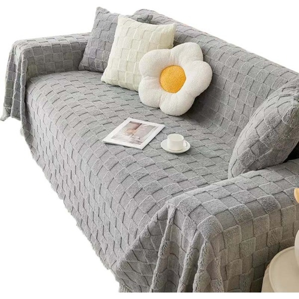 Louisea Peluş Kanepe Örtüsü Kedi Geçirmez Kanepe Örtüsü ile Örtü Bez Havlu Tam Kapak Kanepe Battaniye (Yurt Dışından) - Gri - 180 x 180 cm Koltuk & Kanepe Örtüsü Fiyatı
