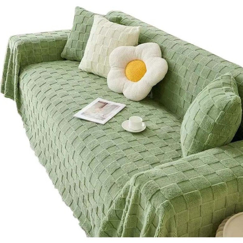 Louisea Peluş Kanepe Örtüsü Kedi Geçirmez Kanepe Örtüsü ile Örtü Bez Havlu Tam Kapak Kanepe Battaniye (Yurt Dışından) - Yeşil - 180 x 180 cm Koltuk & Kanepe Örtüsü Fiyatı