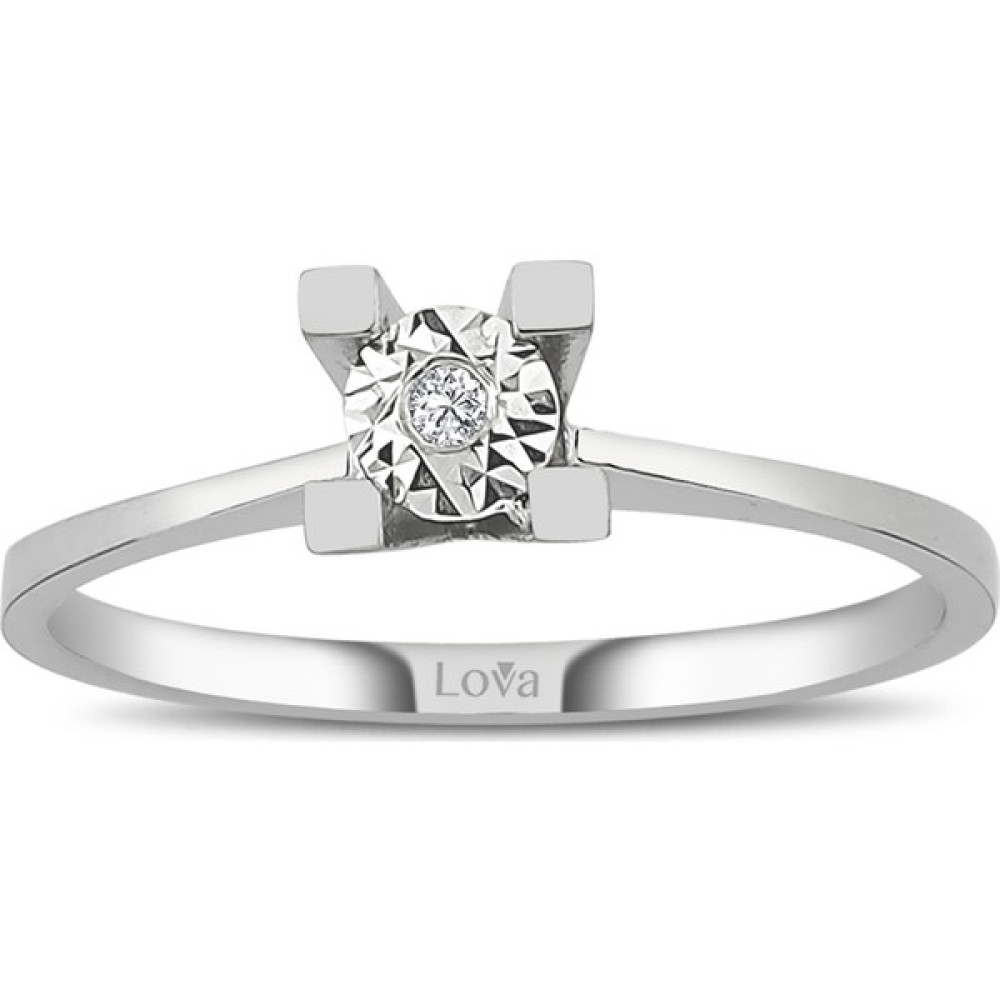 Lova 0,30 Karat Efektli Pırlanta Tektaş Yüzük 1020293 - 7 Pırlanta Tek Taş Yüzük Fiyatı