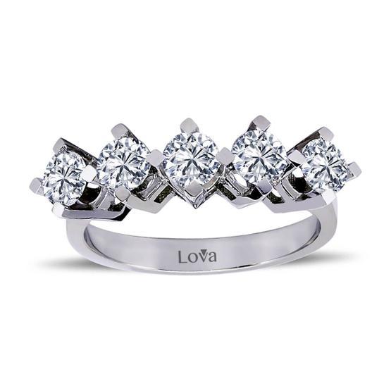 Lova 1020181 F Renk 0,95 Karat Pırlanta Beştaş Yüzük