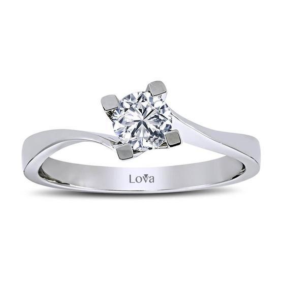 Lova Pırlanta 1020083-20 G Renk 0.43 Karat Pırlanta Tektaş Yüzük Pırlanta Tek Taş Yüzük Fiyatı