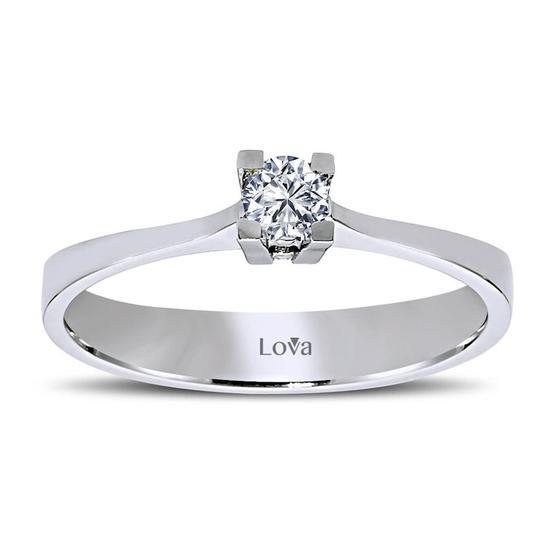 Lova Pırlanta 1060023-13 G Renk 0.13 Karat Tektaş Pırlanta Yüzük