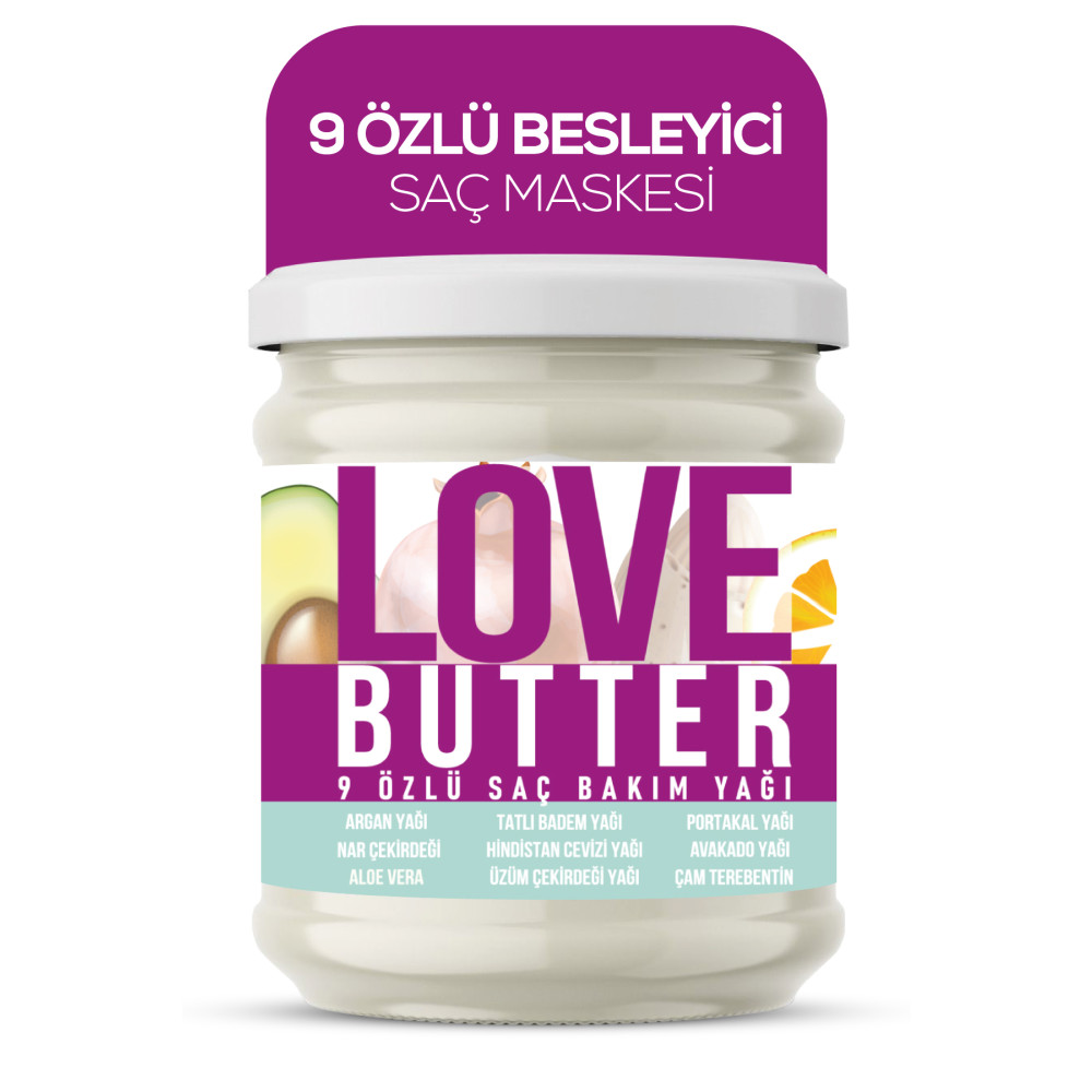 LOVE BUTTER 9 Özlü Saç Bakım Yağı Saç Besleyici Ve Güçlendirici Saç Maskesi Şampuan ve Saç Kremi Fiyatı
