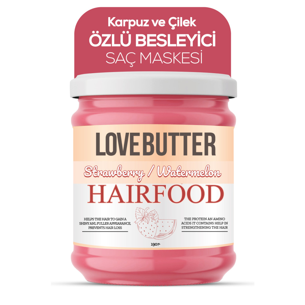 LOVE BUTTER Strawberry & Watermelon Hair Food Saç Maskesi Saç Bakım Maskeleri & Serumlar & Spreyler Fiyatı