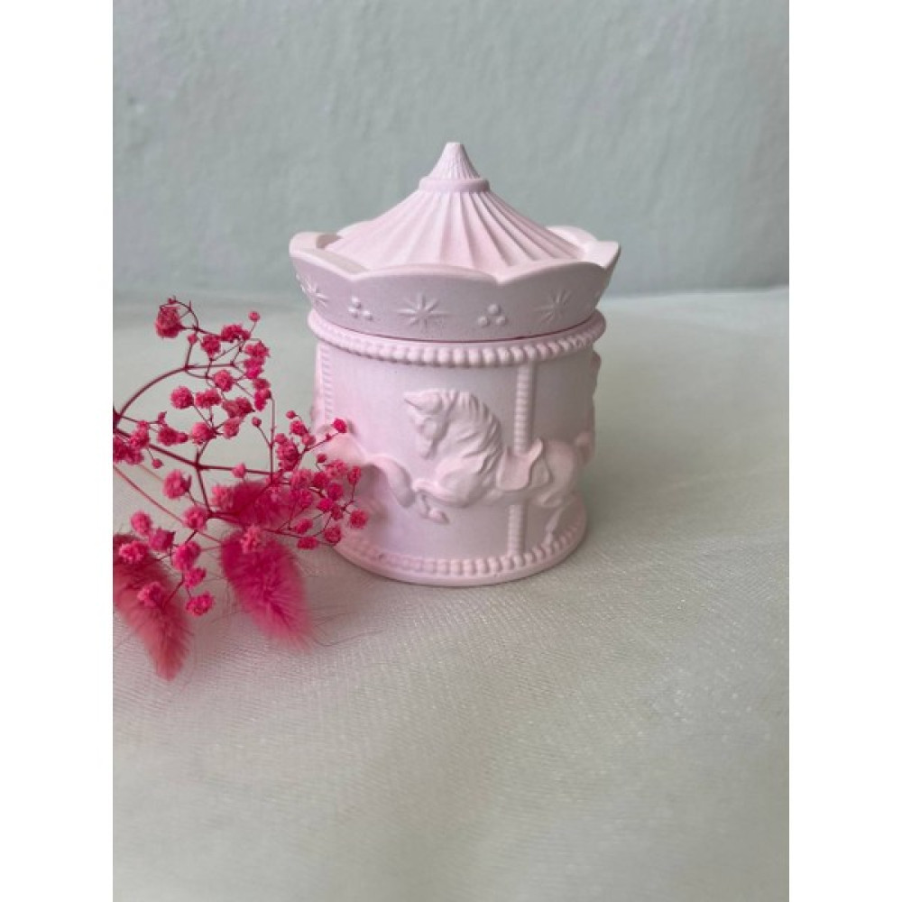 Love Candle Dekor Atlıkarınca Kutusu, Pembe Atlıkarınca Kapaklı Kutusu, Dekoratif Kutusu, Carousel Eşya Saklama Kutusu Fiyatı