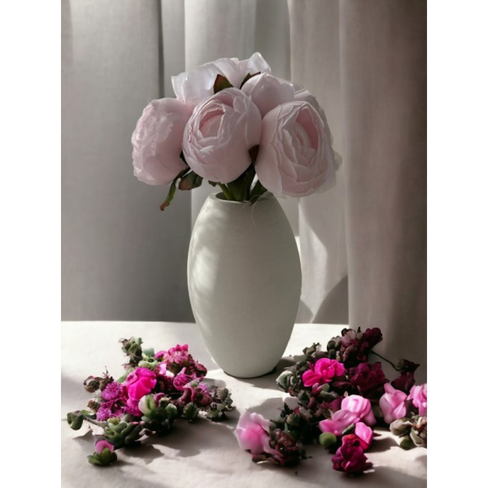 Love Candles Büyük Boy Beyaz Dekoratif Vazo, Sade Vazo, Bombeli Vazo Vazo Fiyatı