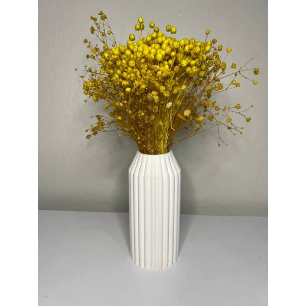 Love Candles Çizgili Vazo Iskandinav Büyük Boy Vazo Dekoratif Çiçeklik - Beyaz Vazo Fiyatı