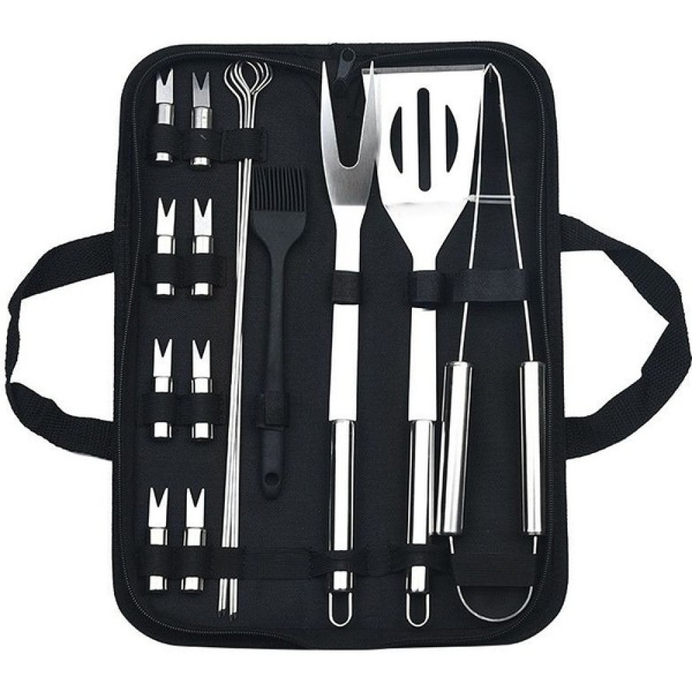 Love Home Paslanmaz Çelik Izgara Seti Barbekü Kombinasyonu Aracı Açık Izgara Seti Izgara Seti Bez Çanta Küçük Tüp Kolu 16 Parçalı Set (Yurt Dışından) Mangal & Barbekü Malzemeleri Fiyatı