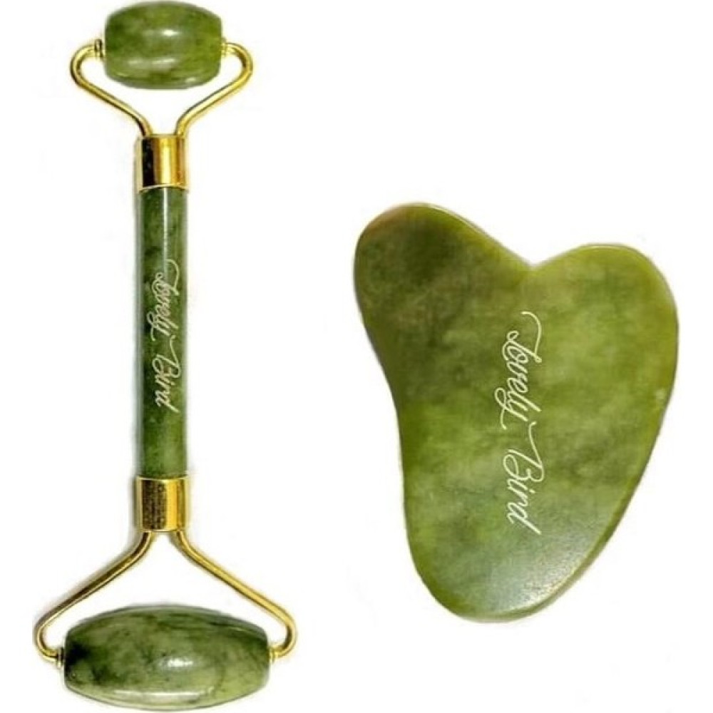 Lovely Bird Jade Roller + Gua Sha Yeşim Taşı Yüz Masaj Rulosu Masaj Cihazları Fiyatı