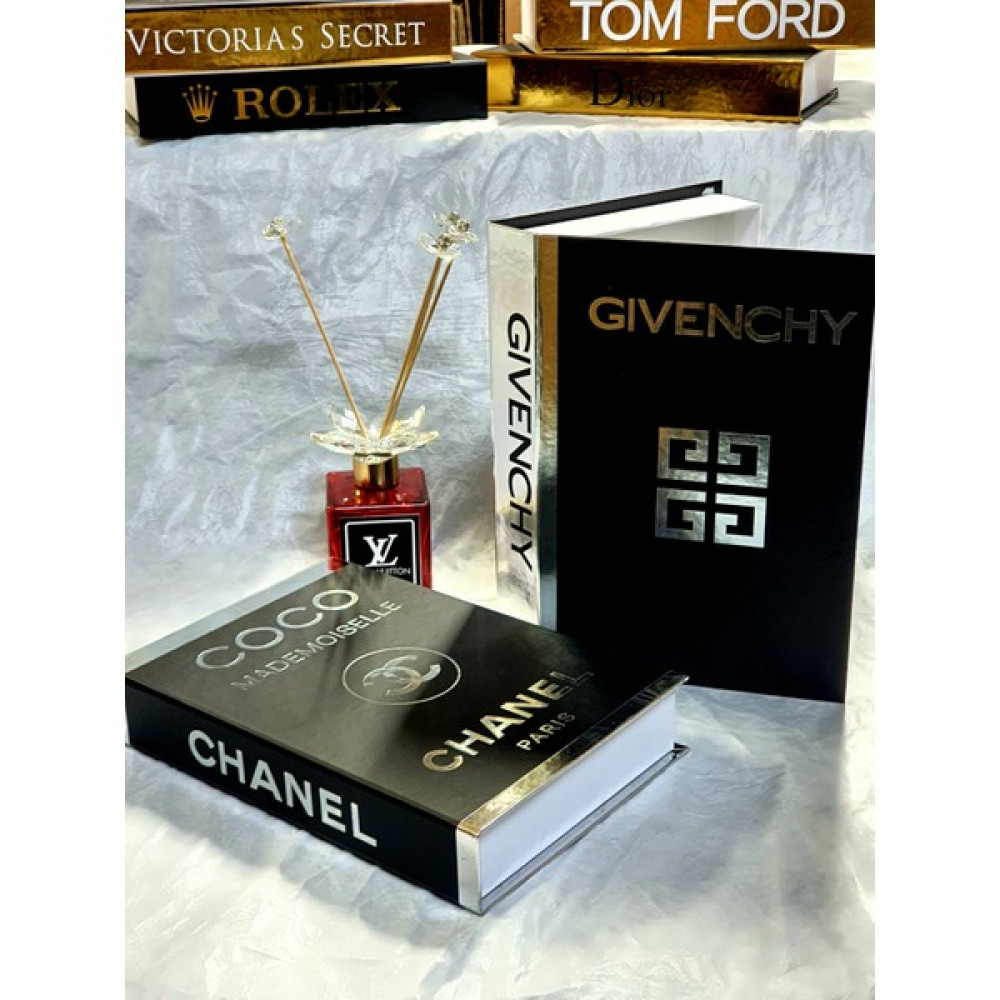Lovely Book & Book 2'li Dekoratif Kitap Kutu Set Givenchy& Chanel Siyah&gümüş Dekoratif Kutu - Gümüş Eşya Saklama Kutusu Fiyatı