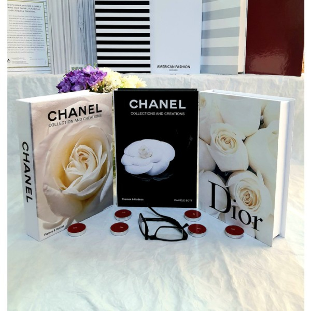 Lovely Book & Book 3'lü Dekoratif Kitap Kutu Set Beyaz Gül Desenli Kitap Kutusu - Siyah - Beyaz Eşya Saklama Kutusu Fiyatı