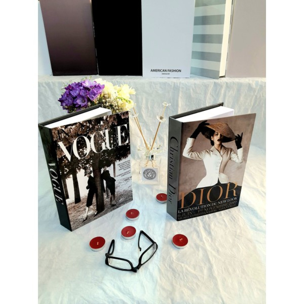 Lovely Book & Book Dekoratif Kitap Kutu 2'li Set Dior Vogue Kahverengi Kitap Kutu Set Eşya Saklama Kutusu Fiyatı