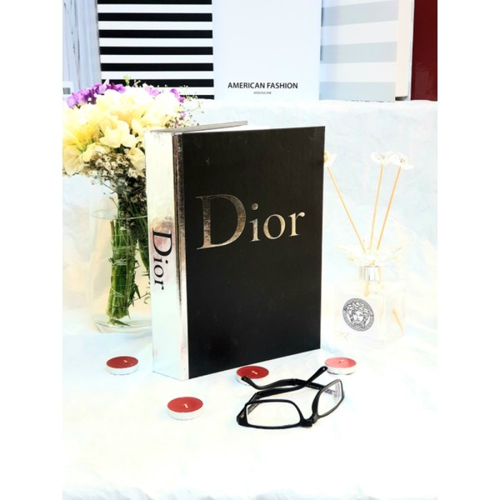 Lovely Book & Book Dekoratif Kitap Kutu Siyah&gümüş Dior Kitap Kutusu - Gümüş Eşya Saklama Kutusu Fiyatı