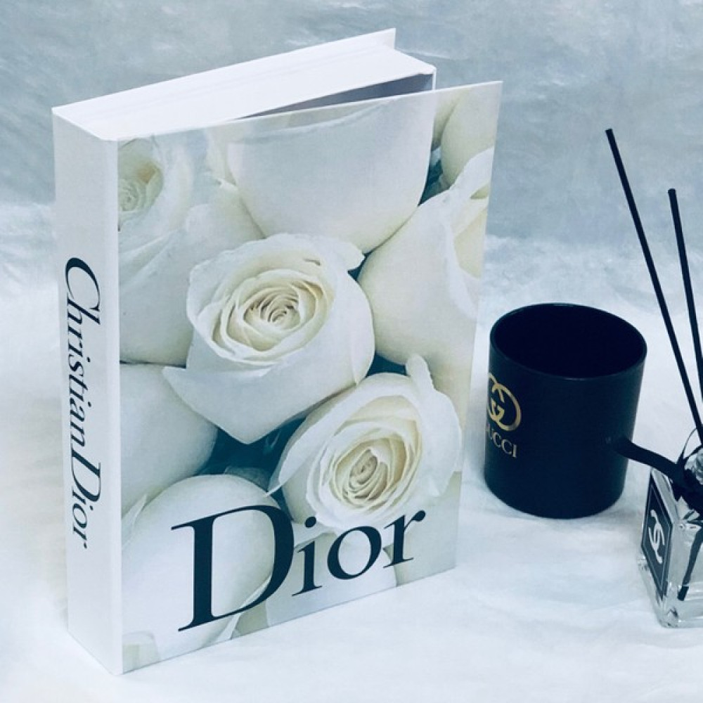 Lovely Book & Book Dıor 2020 Model Beyaz Gül Figürlü Açılabilir Dekoratif Kitap Kutusu Eşya Saklama Kutusu Fiyatı