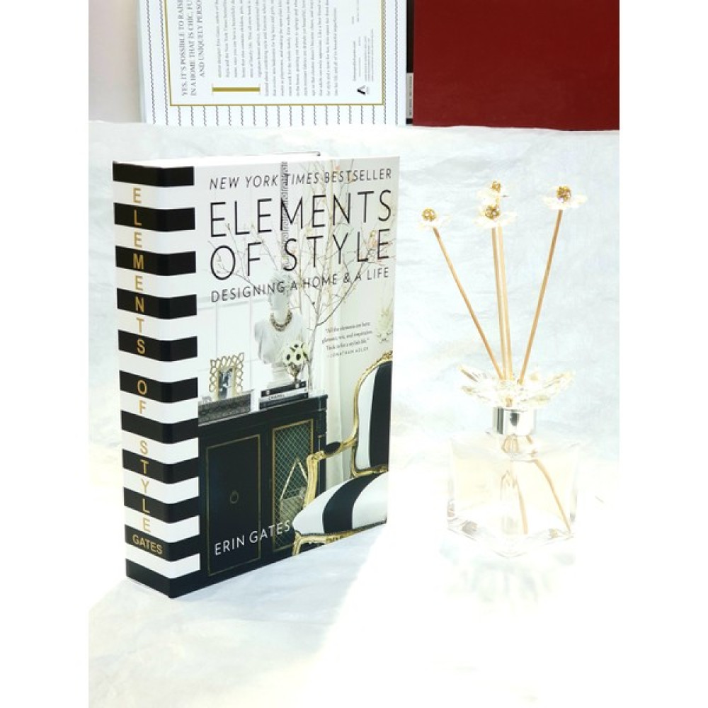 Lovely Book & Book Elements Of Style Klasik Model Dekoratif Kitap Kutusu 27X19X4 cm - Siyah - Beyaz Eşya Saklama Kutusu Fiyatı