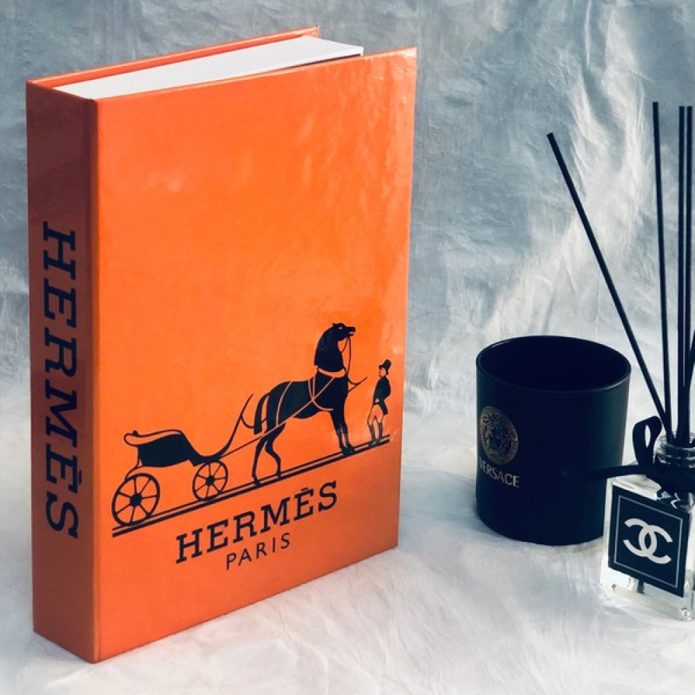 Lovely Book & Book Hermes Klasik Model Turuncu Açılabilir Dekoratif Kitap Kutusu 27 x 19 x 4 cm Eşya Saklama Kutusu Fiyatı