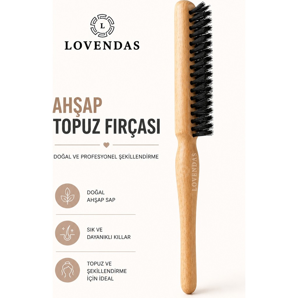 Lovendas Ahşap Topuz Fırçası Pro Sert Fırça Kılları Diğer Fiyatı