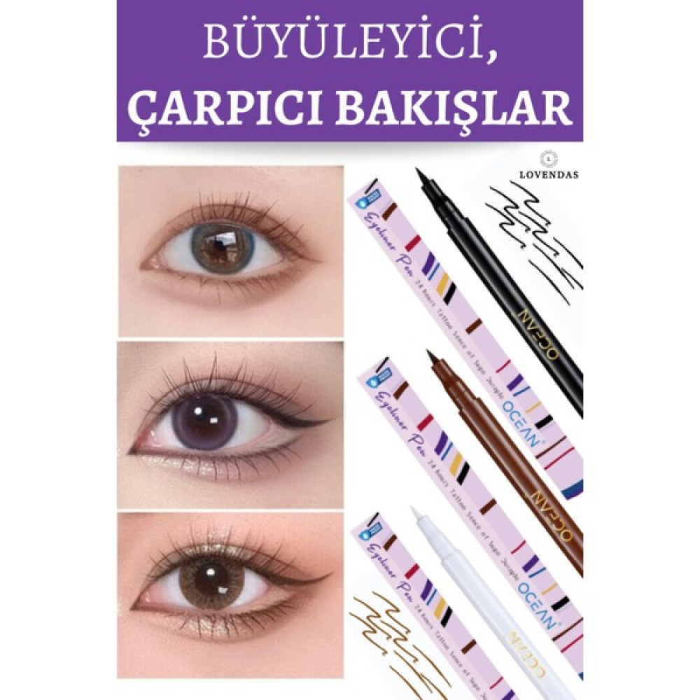 Lovendas Eyeliner Likit Kalem Suya Dayanıklı 3 Renk - 2 Beyaz Oto Boyaları Fiyatı