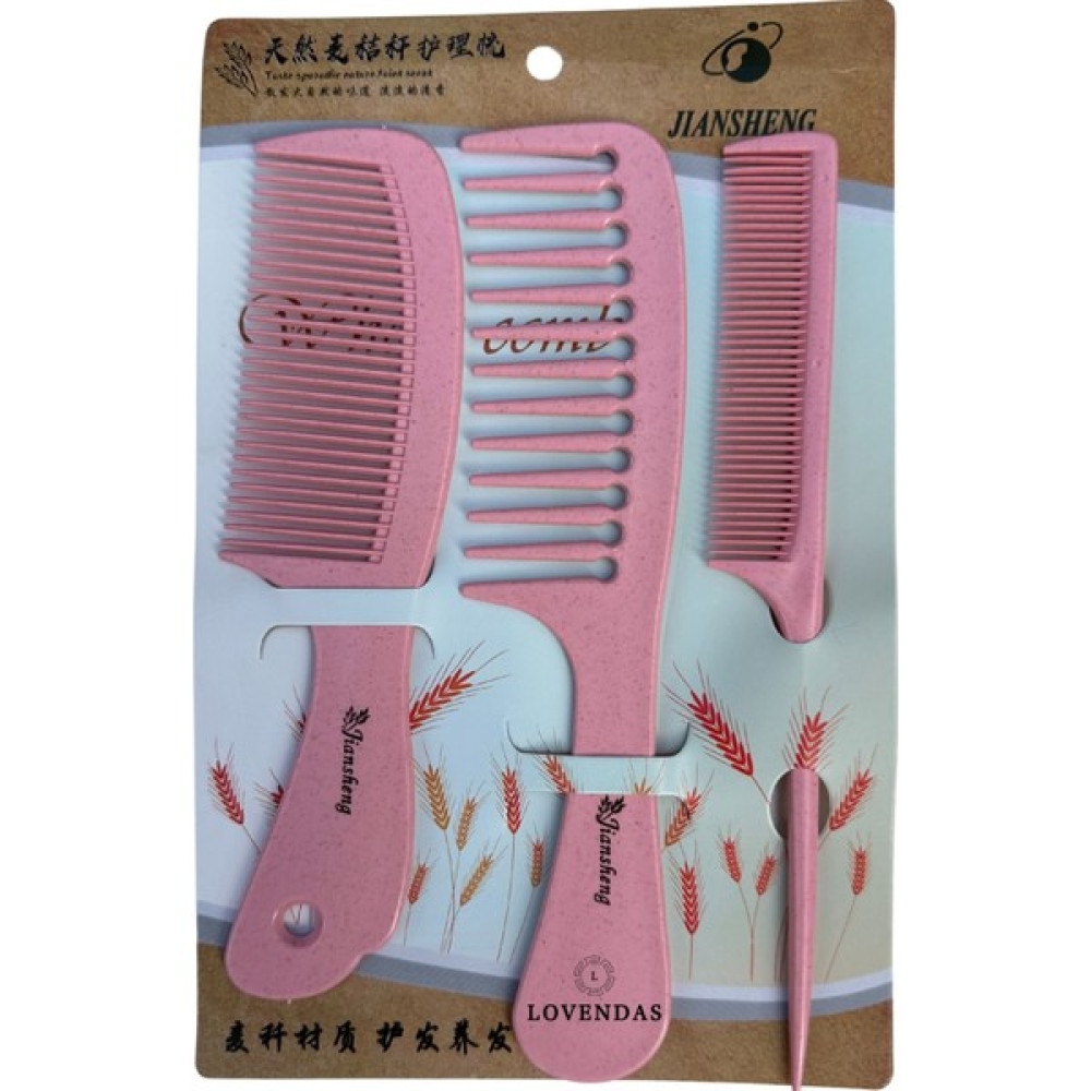 Lovendas Pro Tarak Seti 3 Lü Set - Aralık Sıklığı Tüm Saçlar Için - Ekonomik Tarak Seti - Pembe Saç Fırçası ve Tarağı Fiyatı