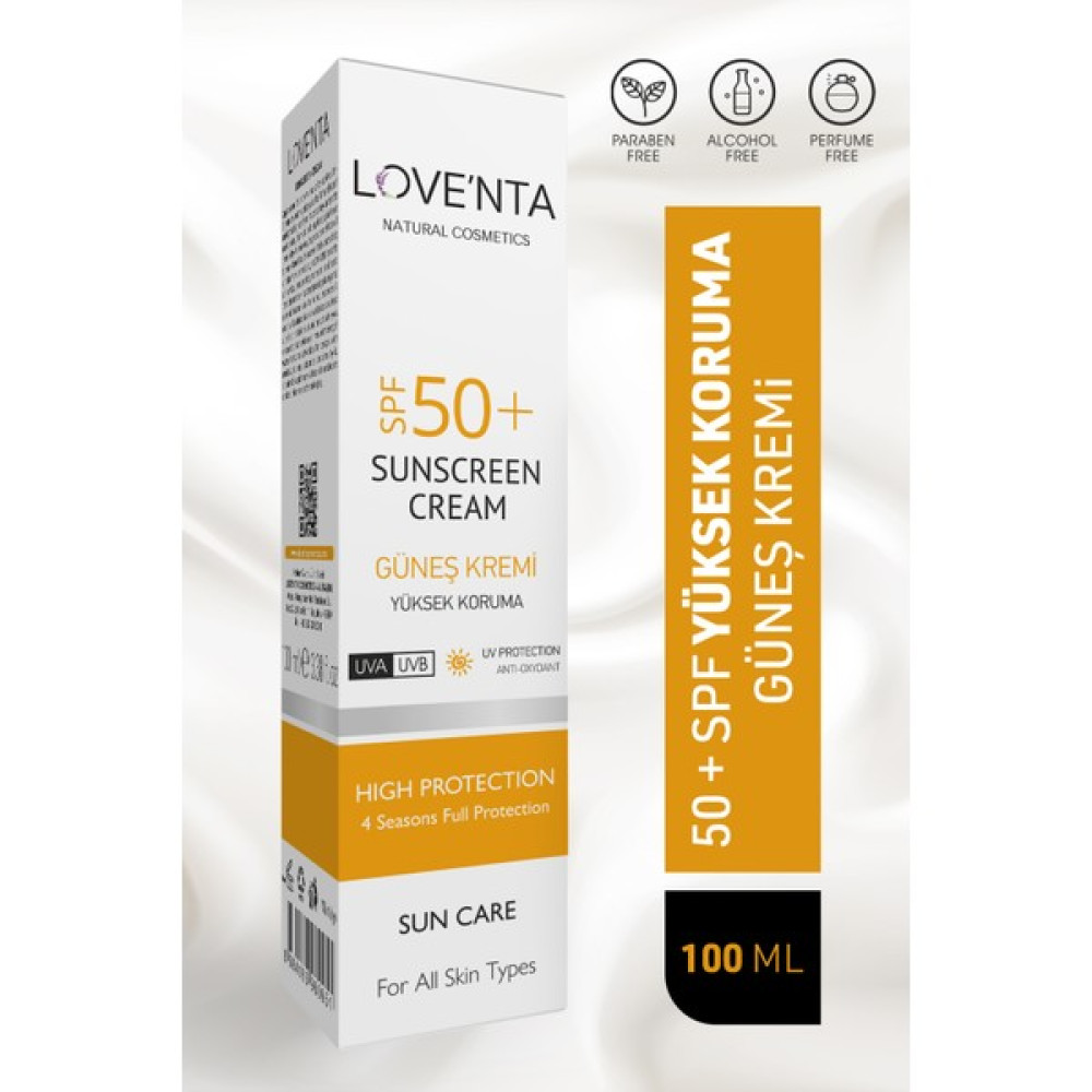 Loventa 50+ Spf Yüksek Korumalı Güneş Kremi - Alkol, Paraben, Parfüm İçermez 100 ml Güneş Kremleri ve Losyonları Fiyatı