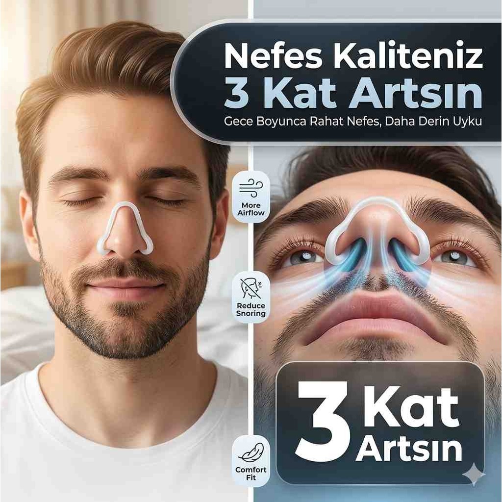 Lovyco Burun Genişletici - Horlama Önleyici, Rahat Nefes ve Uyku Aparatı (Nazal Dilatör) Diğer Fiyatı