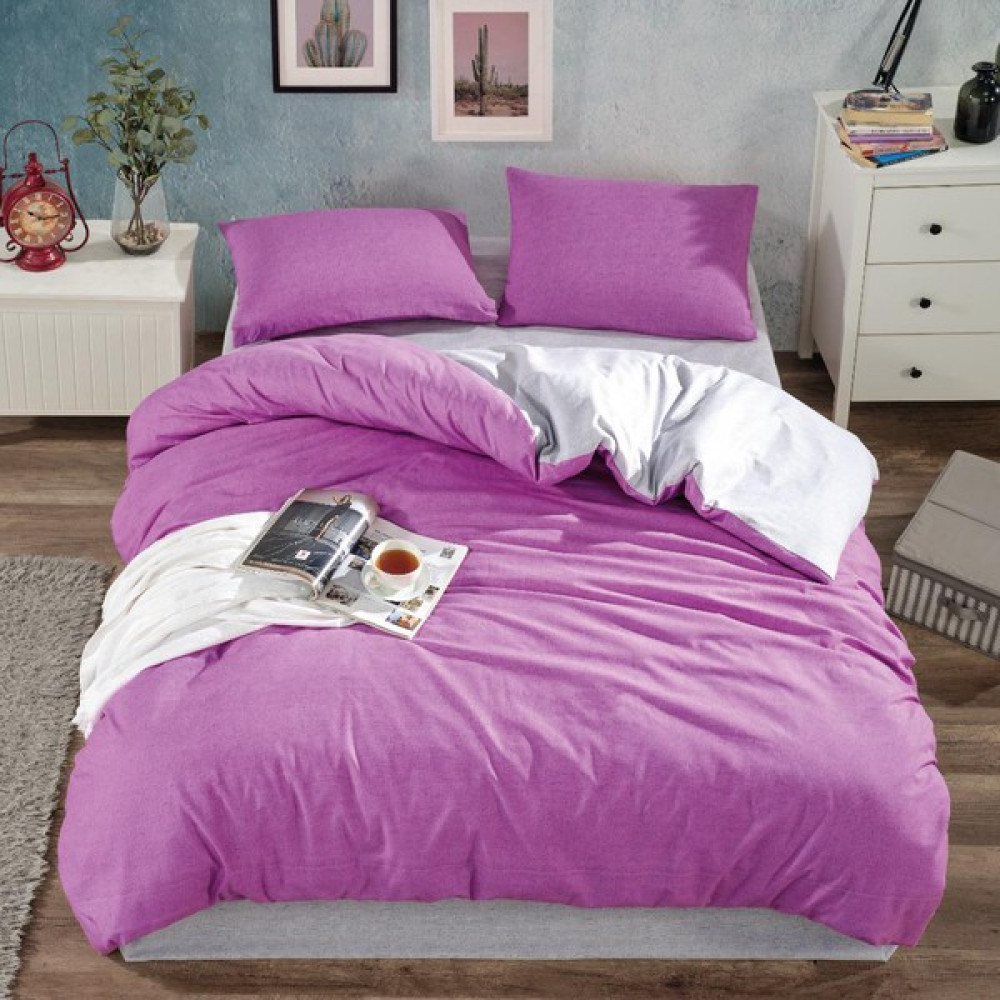 Loyal Home Çift Kişilik Nevresim Takımı - Lila Gri - Renkli - 200 x 220 cm Nevresim Takımı Fiyatı